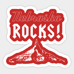 Nebraska Rocks T-shirt by Corn Coast Sticker